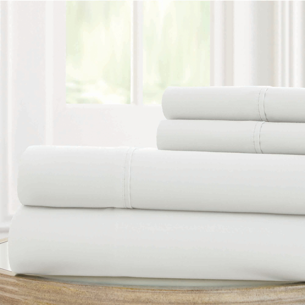 Modern Threads 1800 Series 100 gsm Solid microfiber 4 pc sheet set White Full 10100MFS-WHT-FL